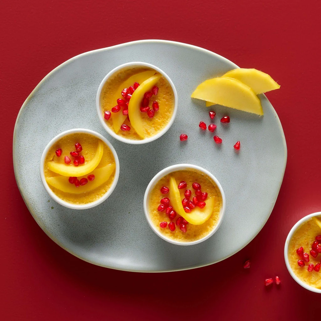 Flan à la cannelle et aux fruits
