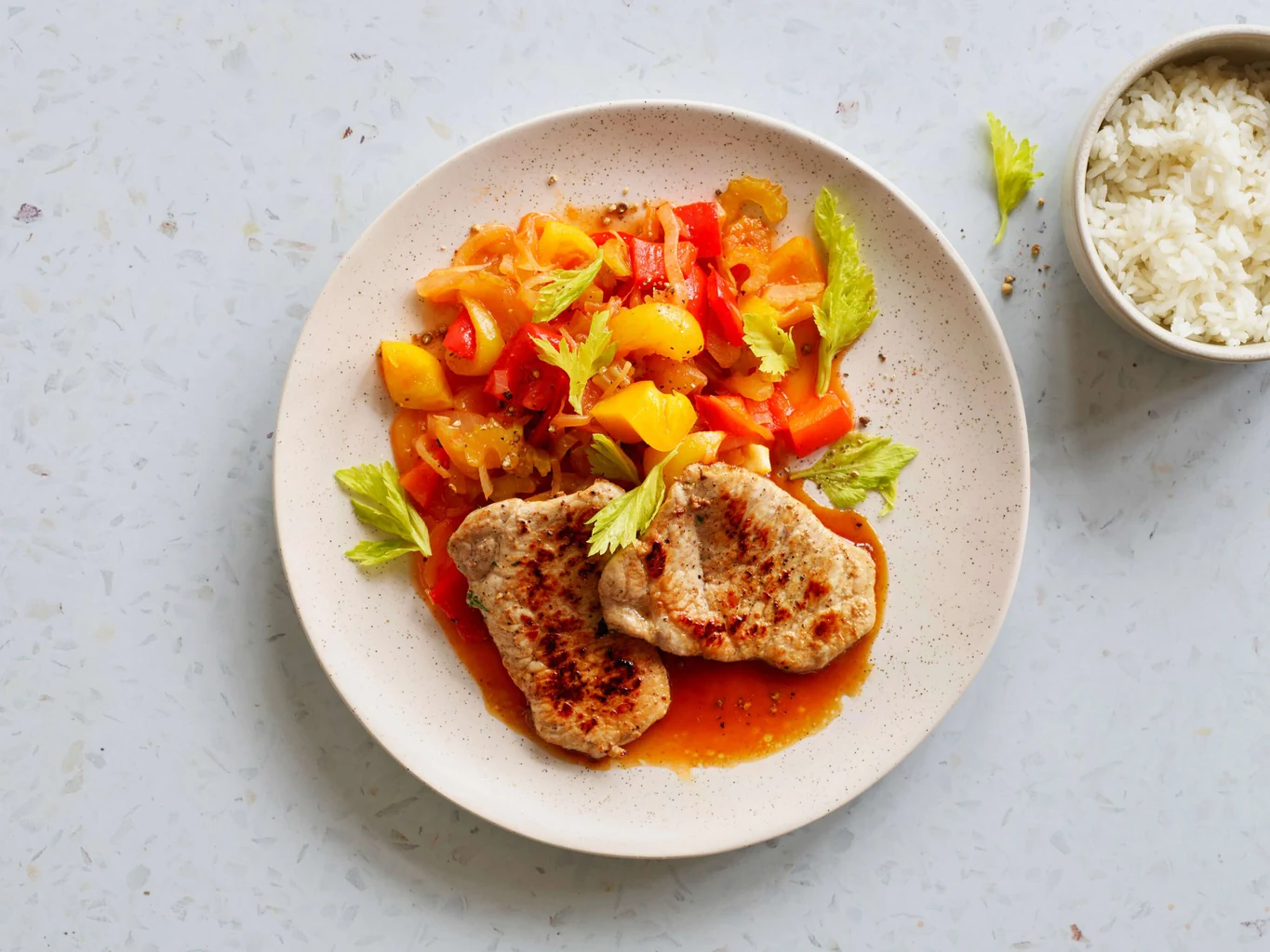 Schweinsschnitzel mit Peperonata