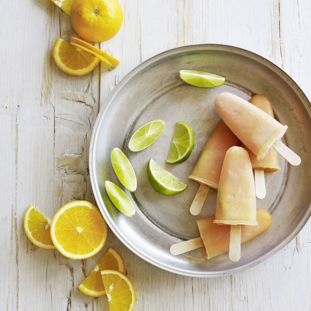 Campari-Orangen-Glace mit Limette
