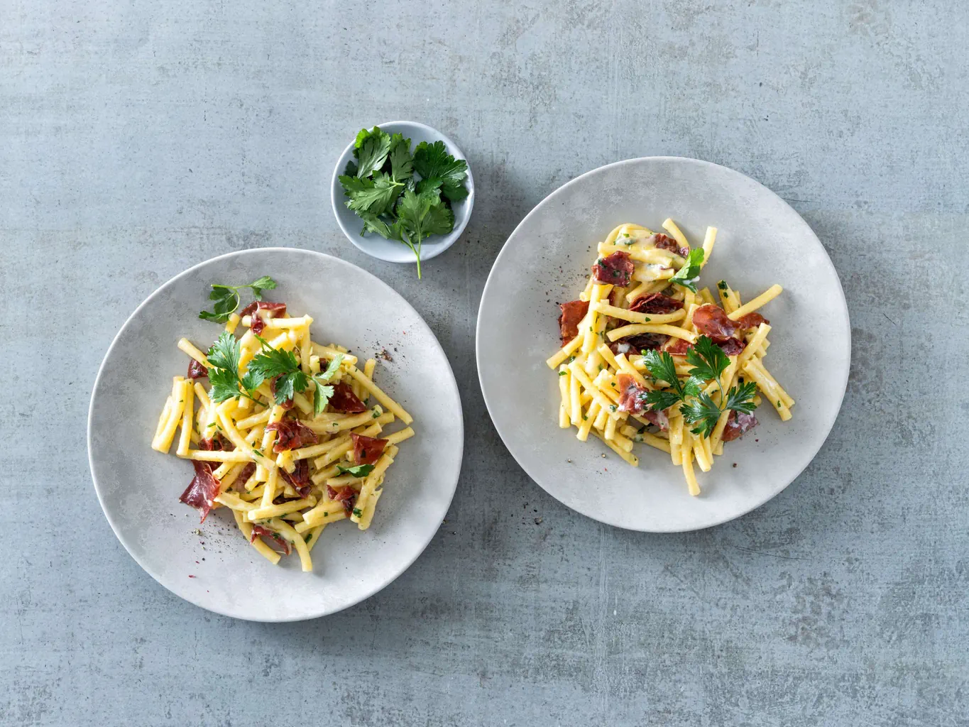 Maccheroni dell’alpigiano con carne secca