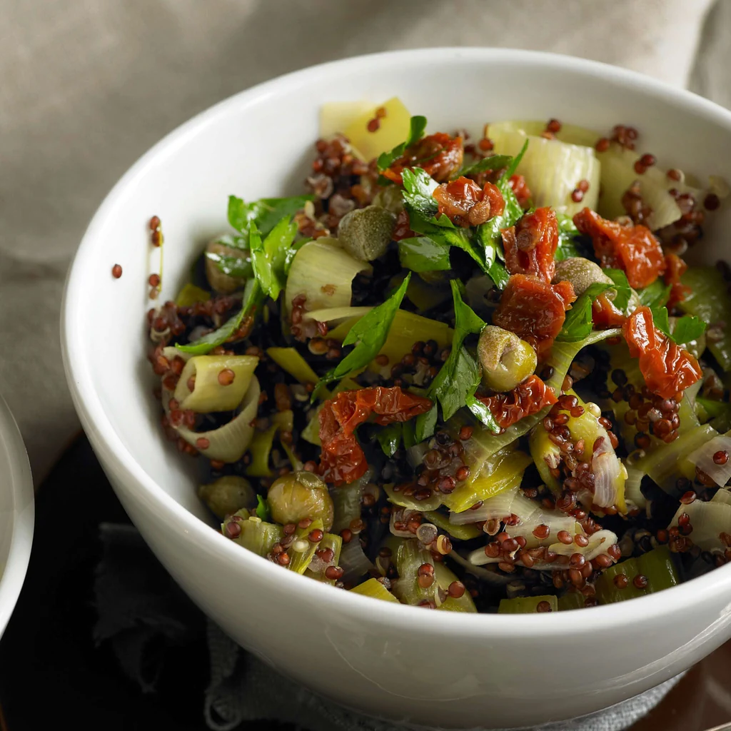 Pilaf di quinoa e porri