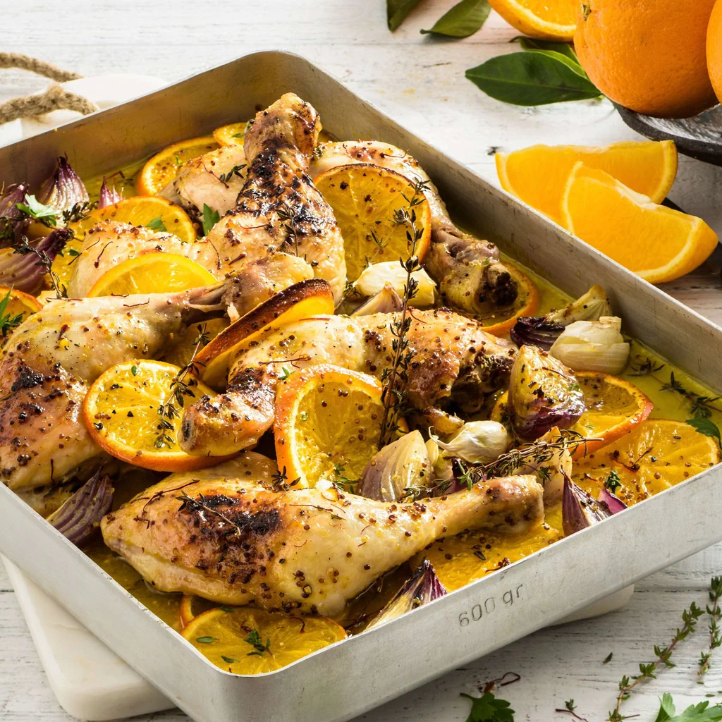 Orangen-Poulet mit Safran