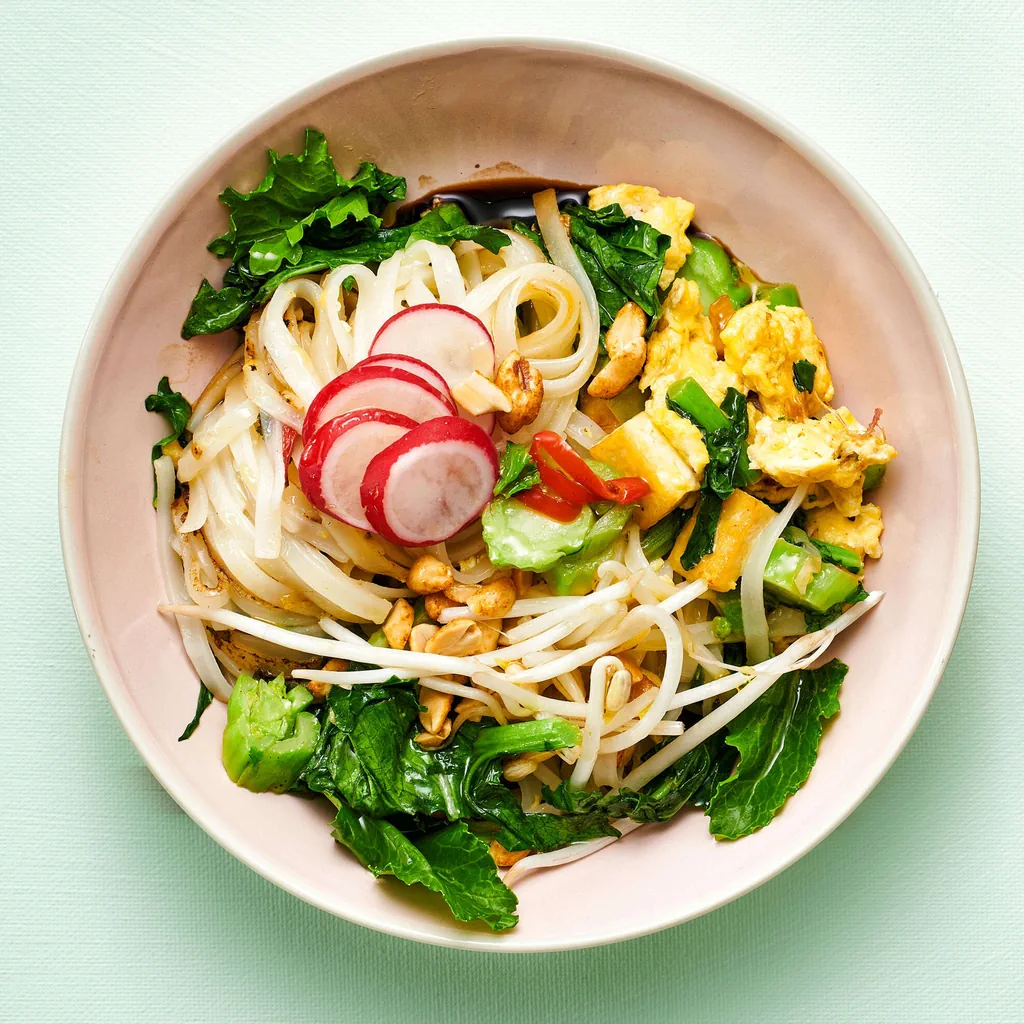 Pad thaï à la cima di rapa