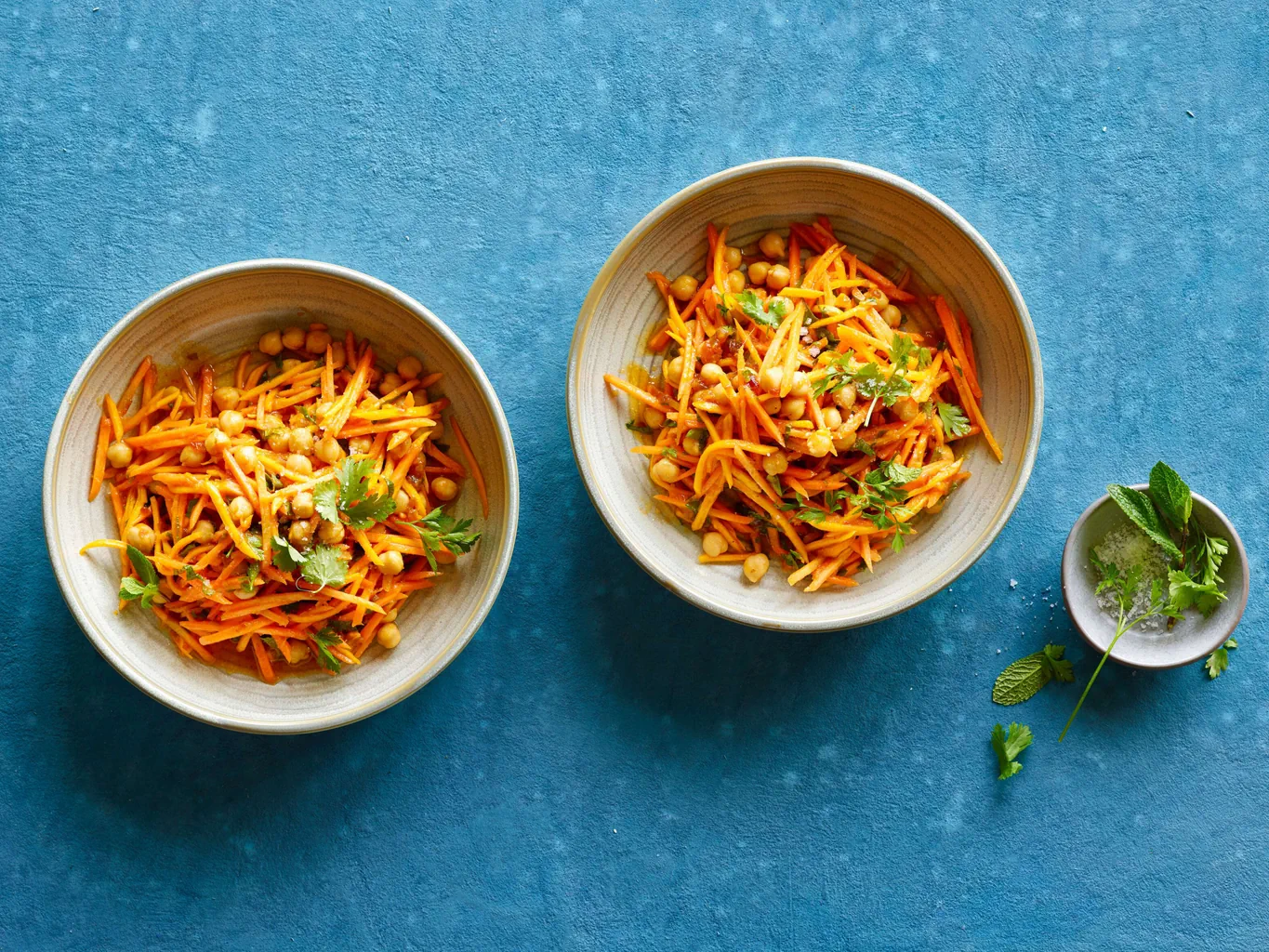 Salade de carottes et de courge à l'orientale