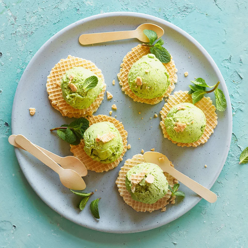 Gelato ai piselli e alla menta