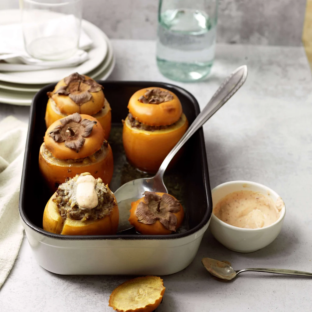 Cachi al forno ripieni di carne macinata