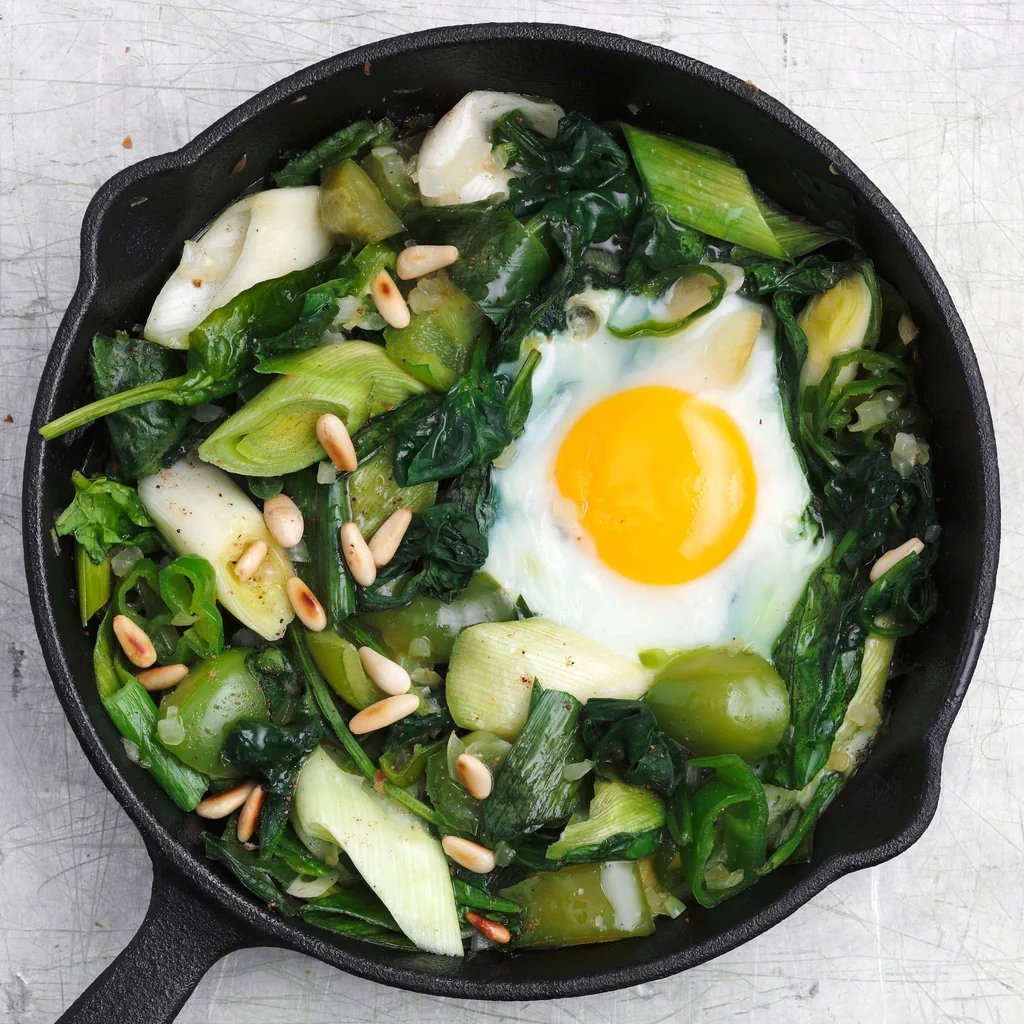 Grüne Shakshuka