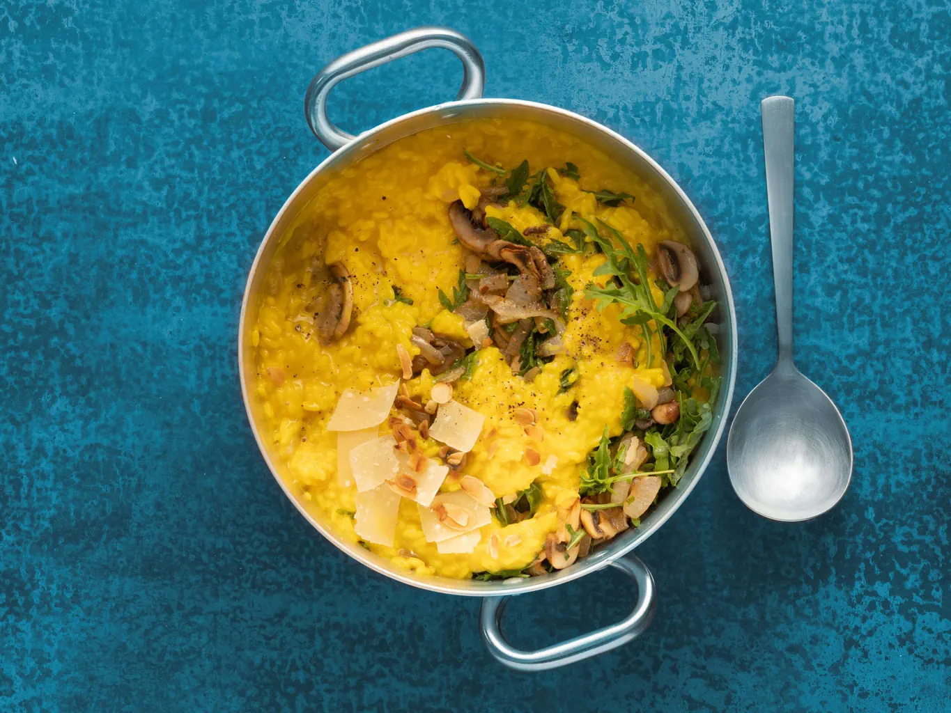 Risotto fixfertig mit Pilzen und Rucola