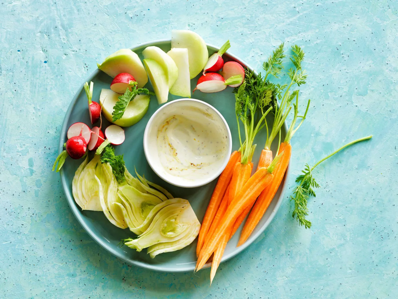 Dip à la moutarde avec crudités 