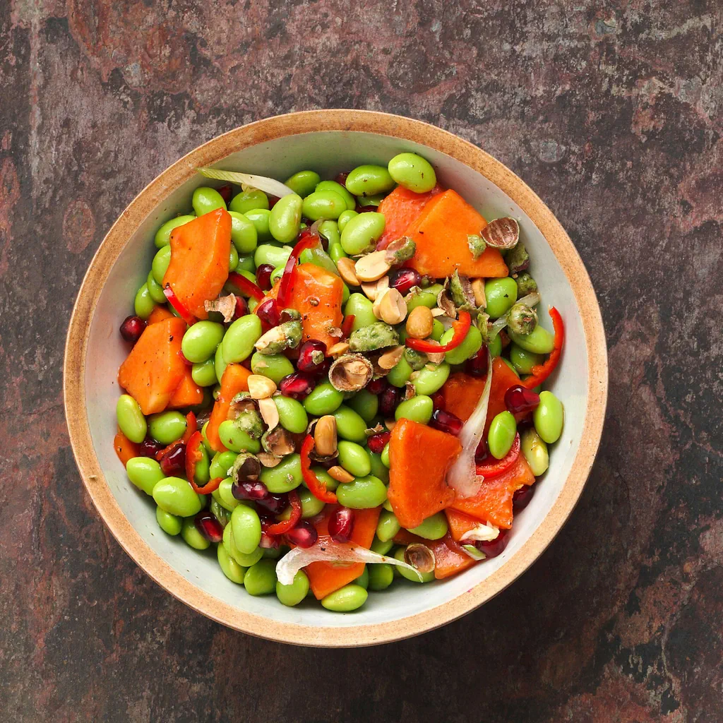 Edamame-Papaya-Salat