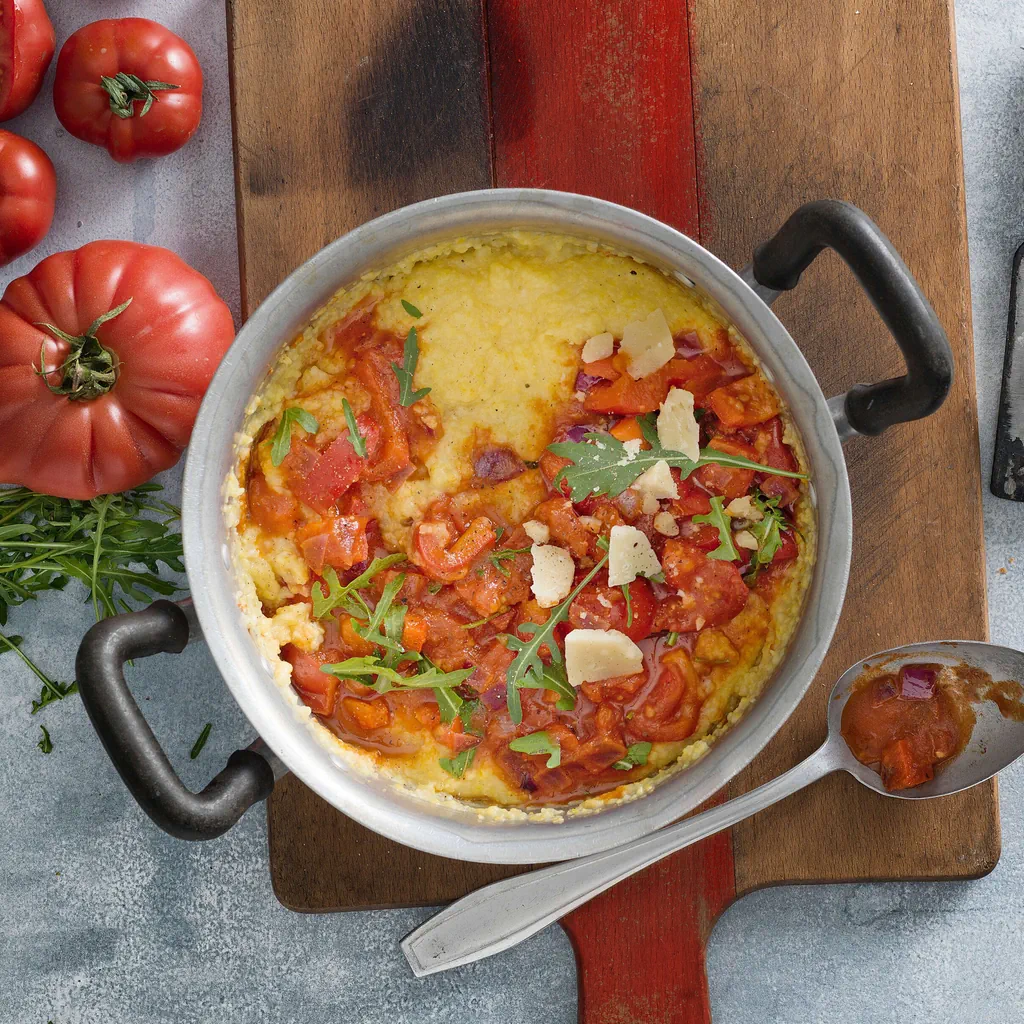 Polenta con peperonata