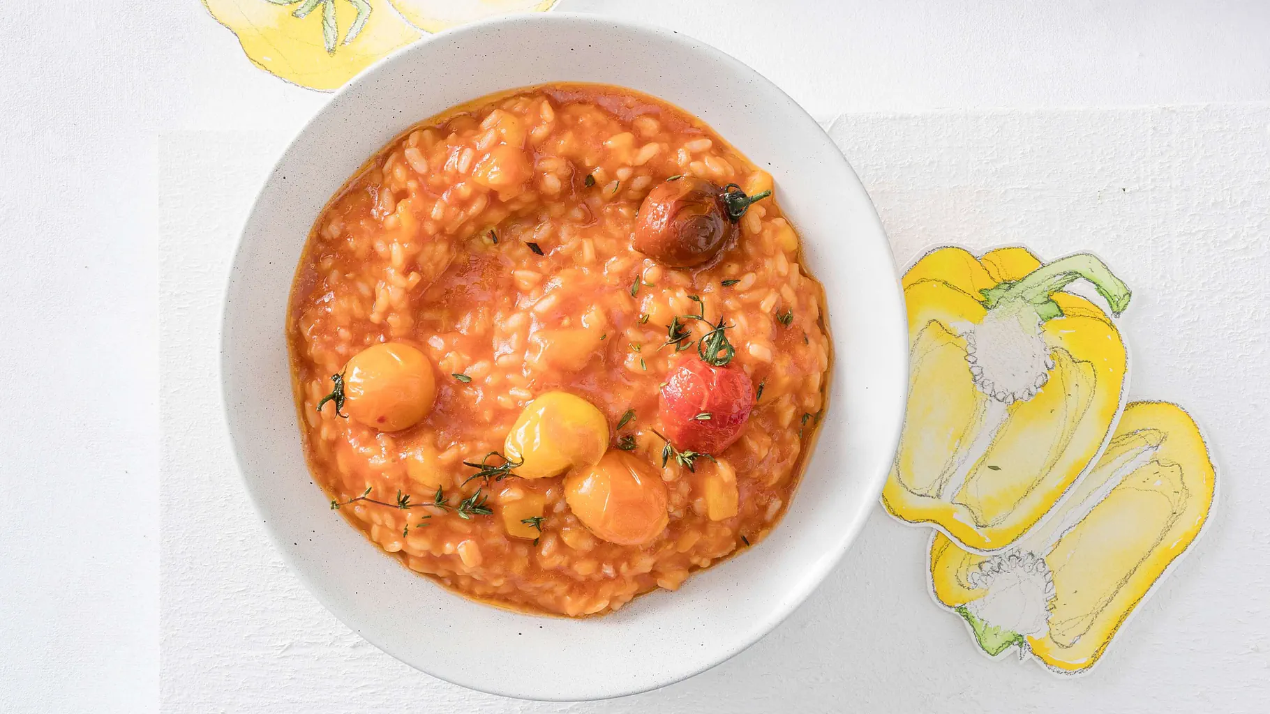 Tomaten-Peperoni-Risotto