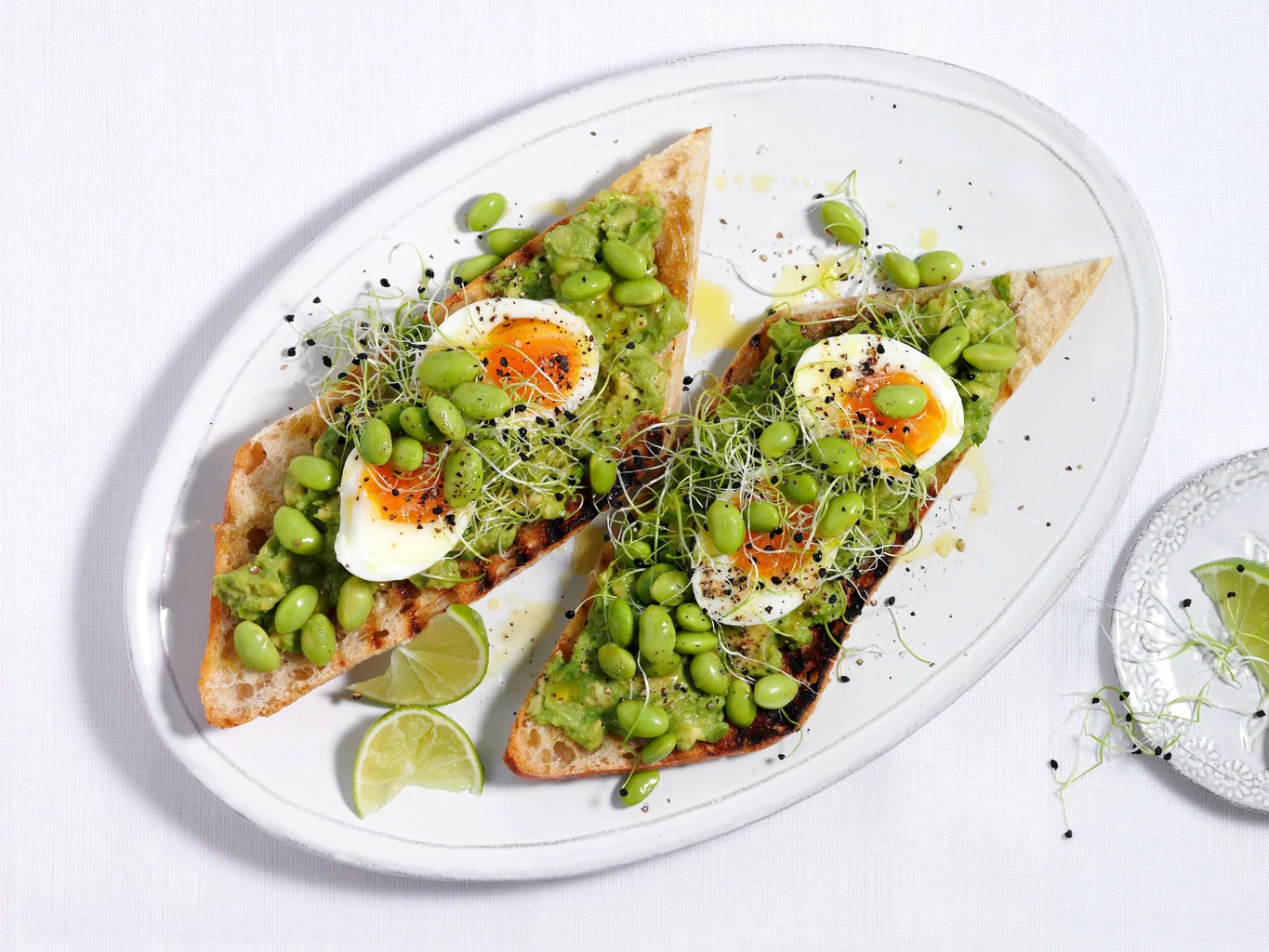 Baguette con edamame