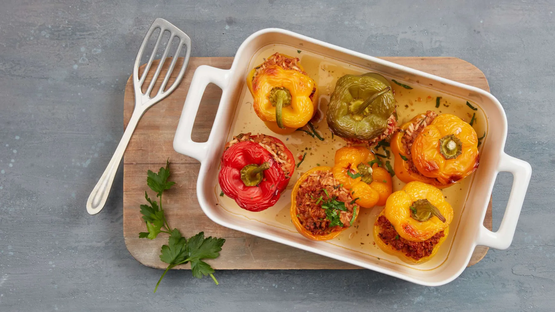 Vegane gefüllte Peperoni