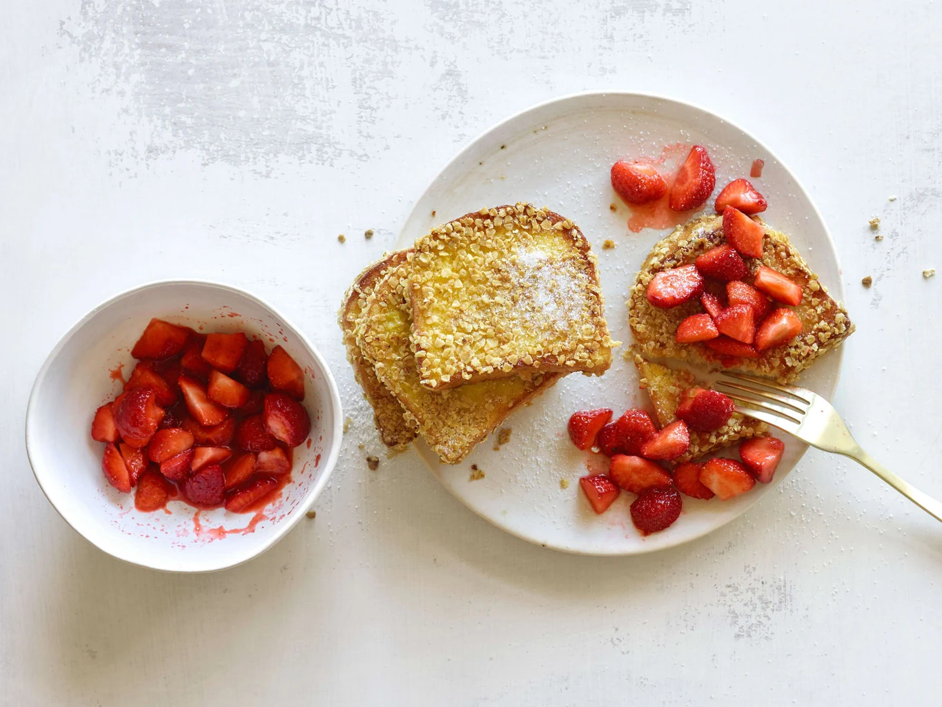 Pain perdu aux fraises