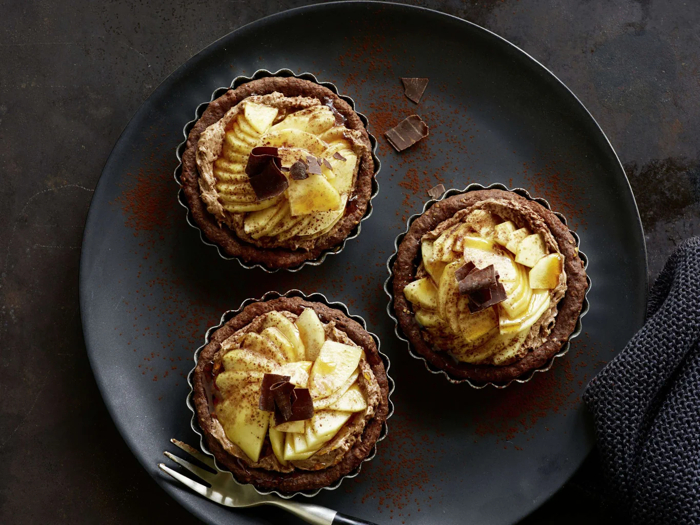 Birnen-Tartelettes mit Schokolade