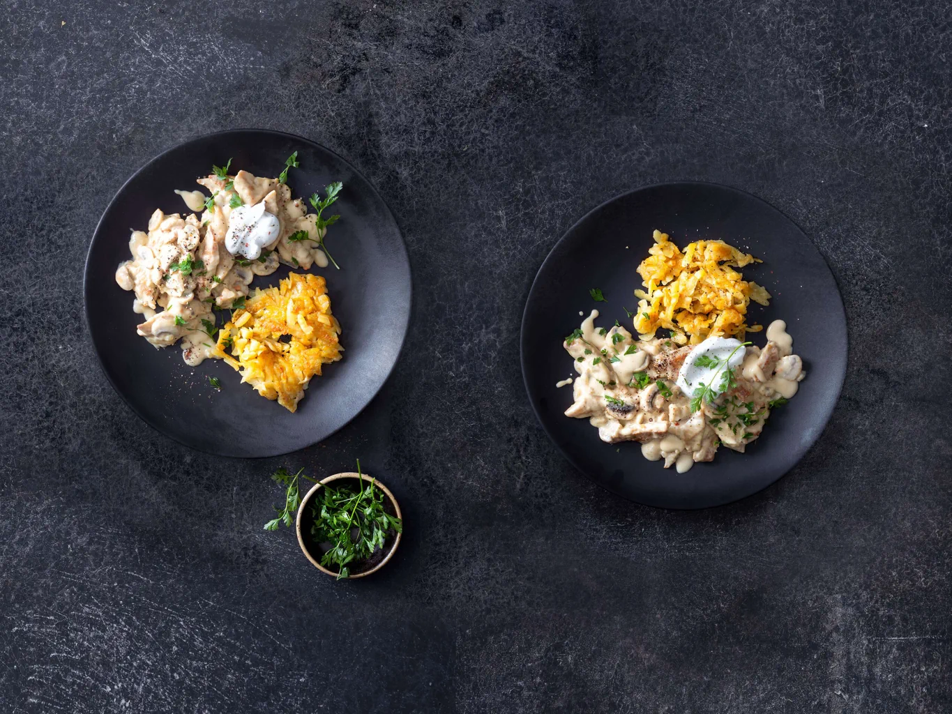 Spezzatino alla zurighese vegano