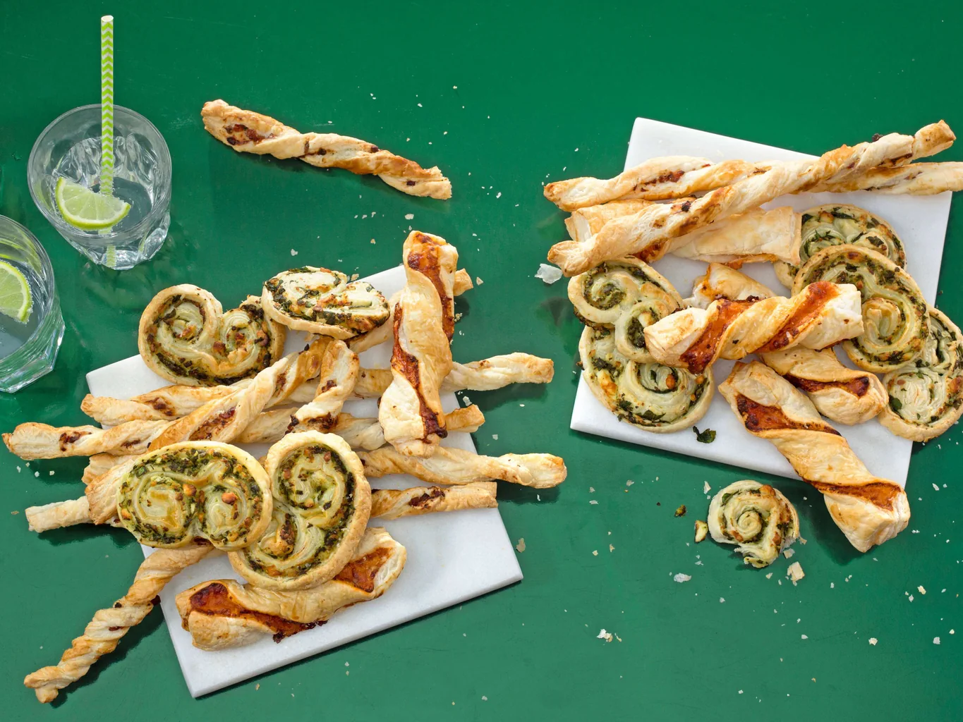 Trio de petits feuilletés