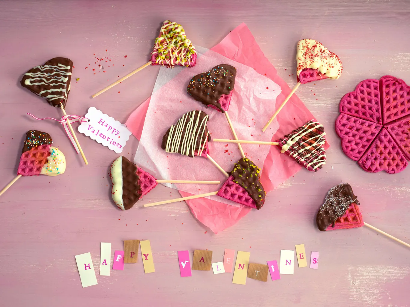 Gaufres sucettes