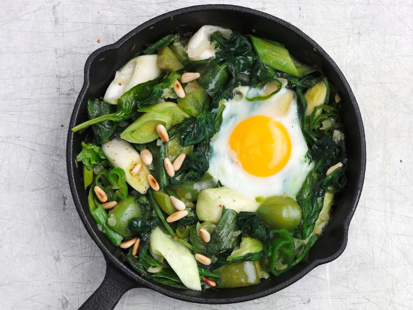 Grüne Shakshuka