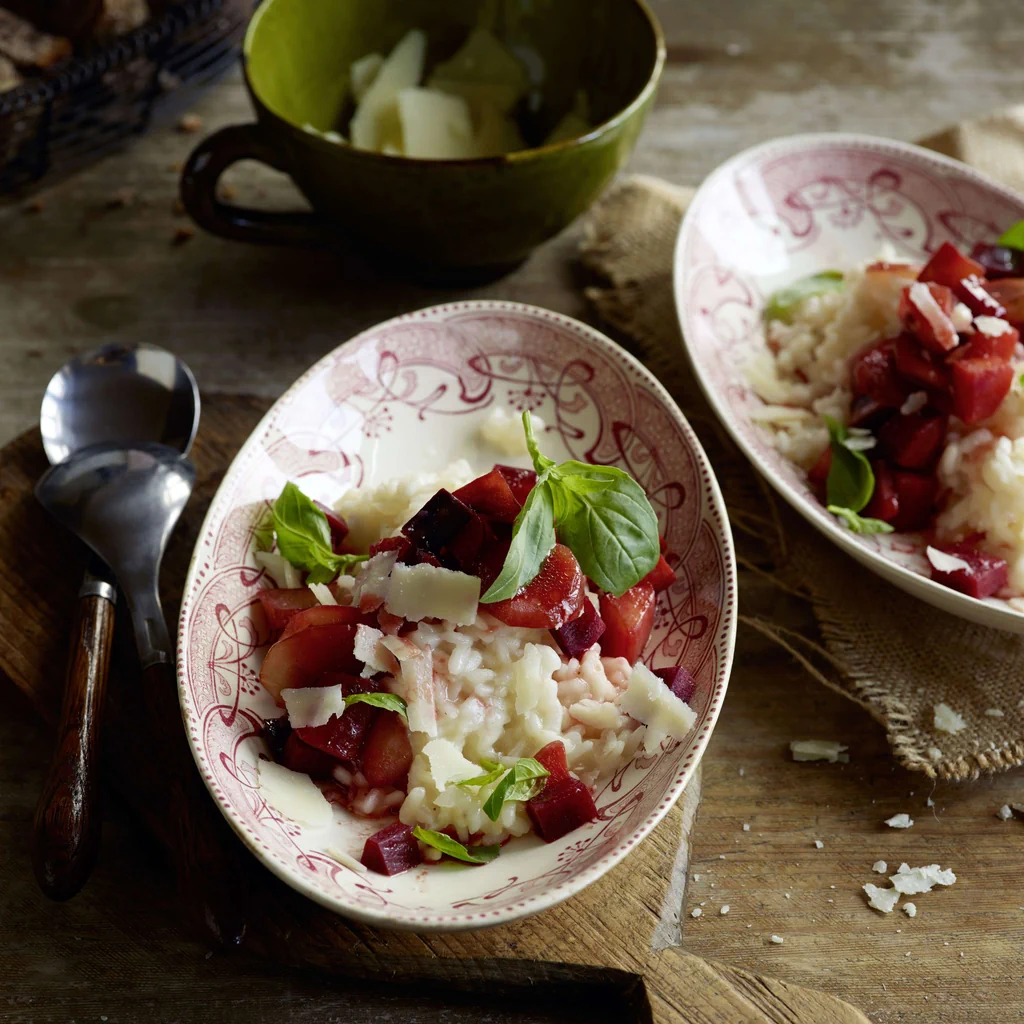 Risotto mit Wurzelgemüseragout