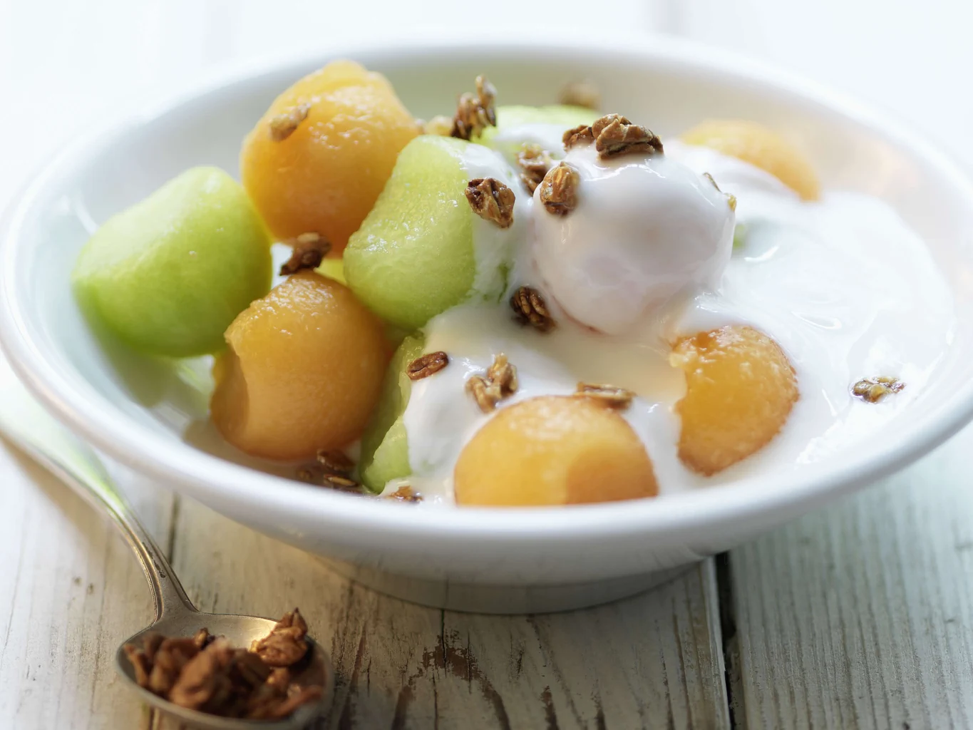 Melonen mit Joghurt