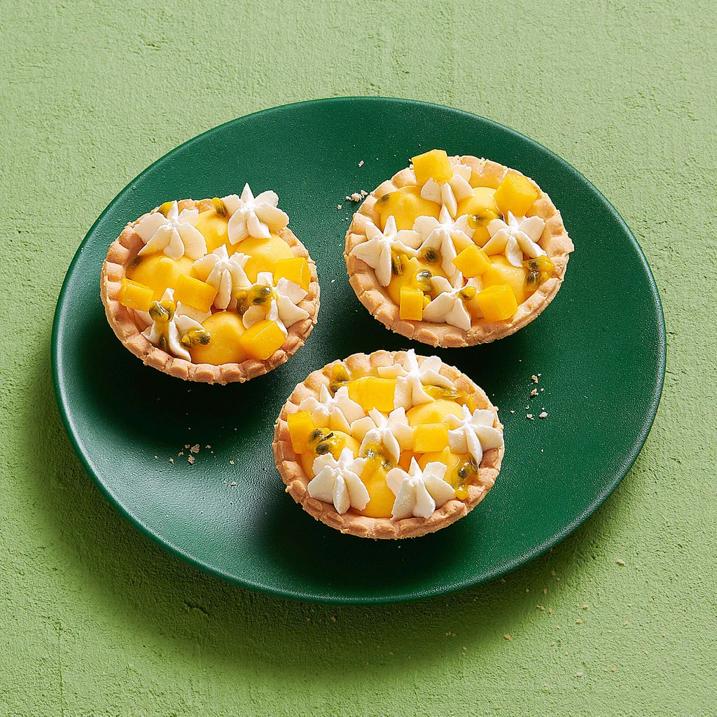 Tartelettes à la mangue et aux fruits de la passion