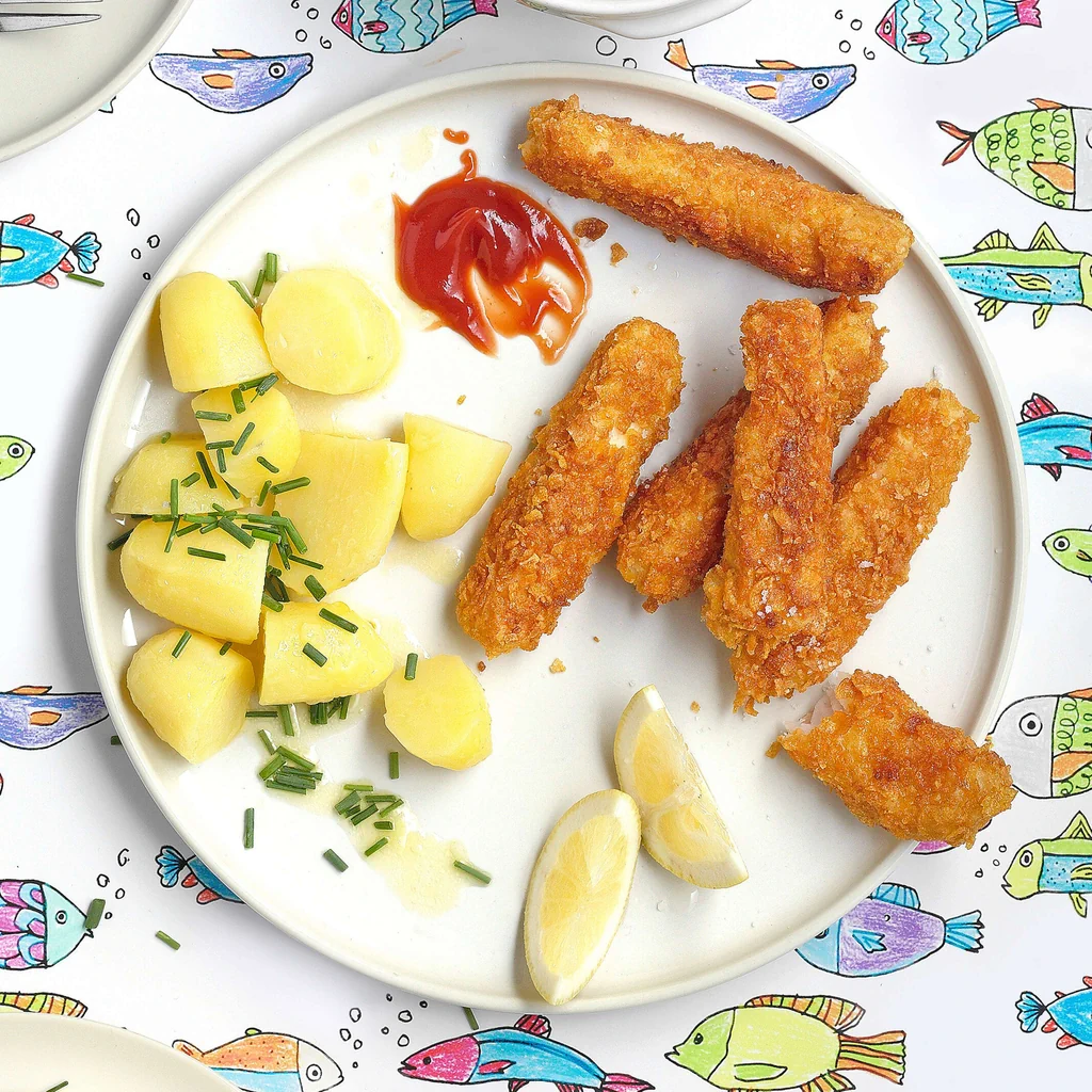 Knusperfisch mit Gurkenjoghurt