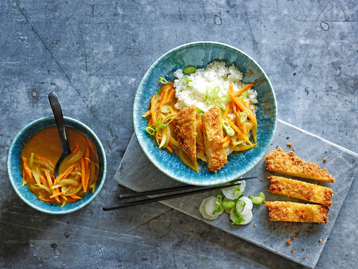 Japanisches Curry mit paniertem Schnitzel