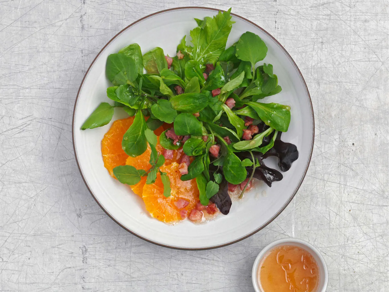 Insalata di formentino con salsa al lemongrass