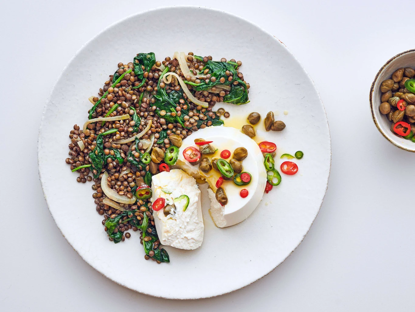 Lentilles avec ricotta