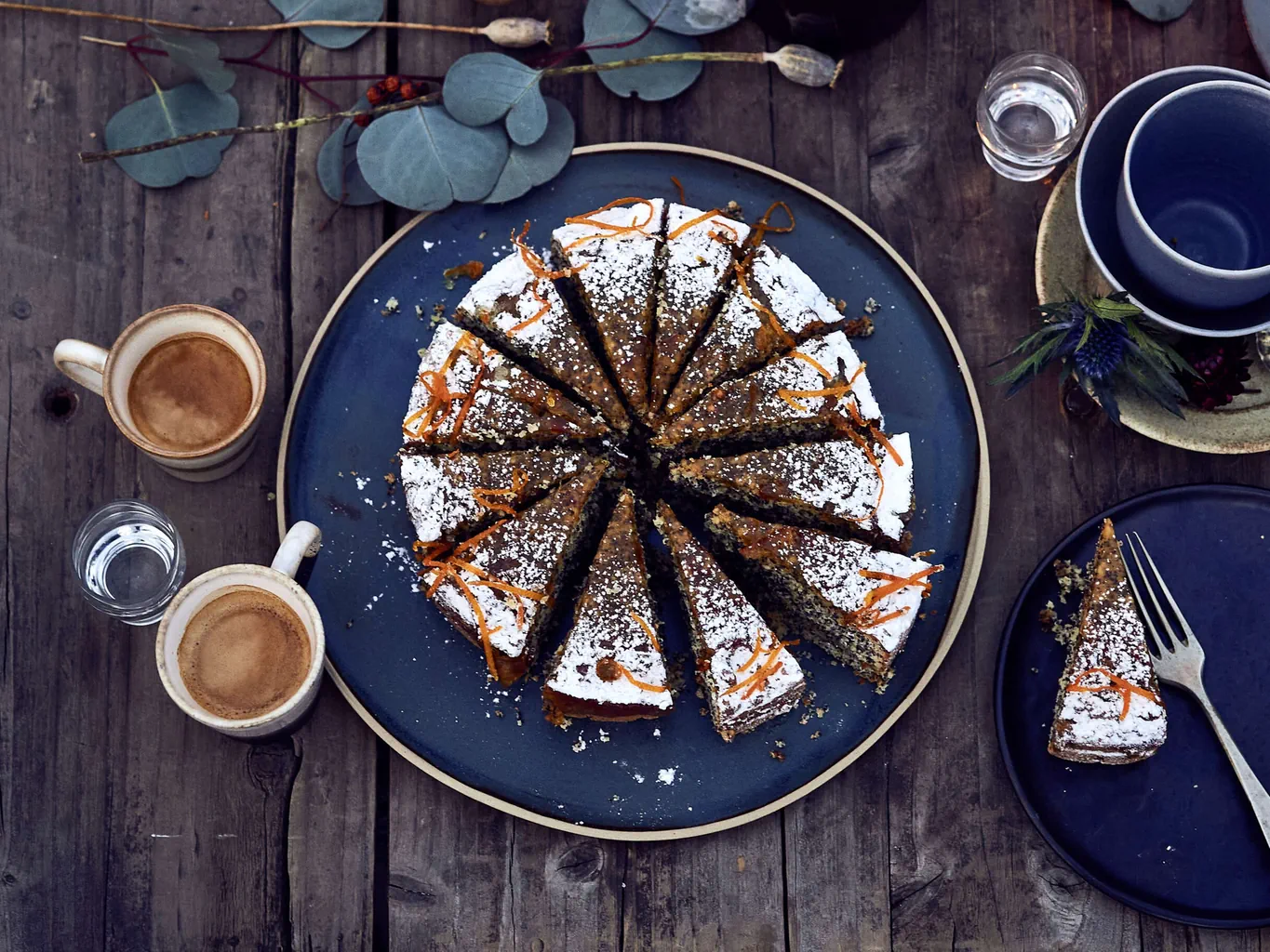Mohnkuchen mit Orangen