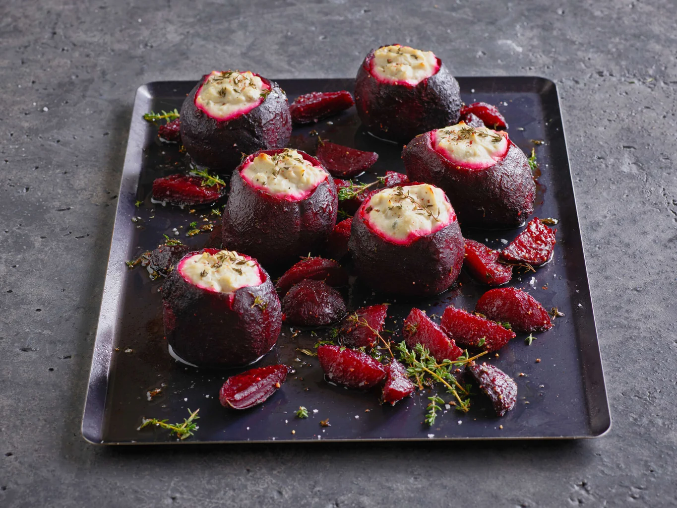 Barbabietole al forno con ricotta