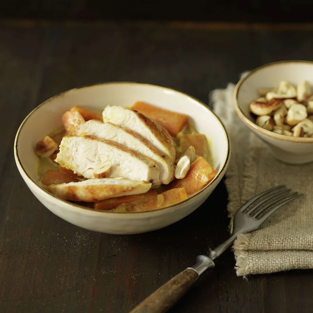 Curry-Karotten mit Poulet