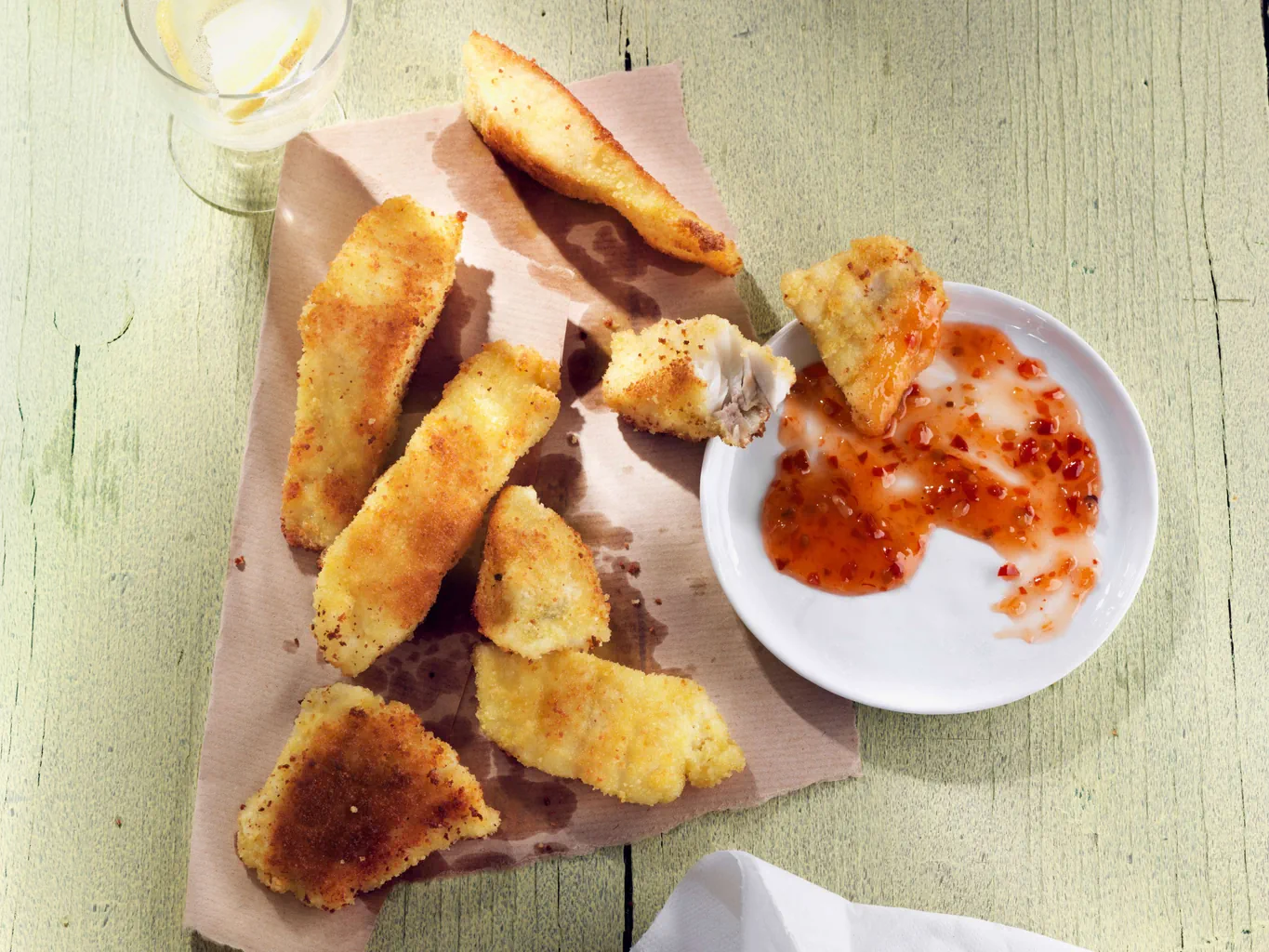 Crocchette di pesce con salsa al peperoncino