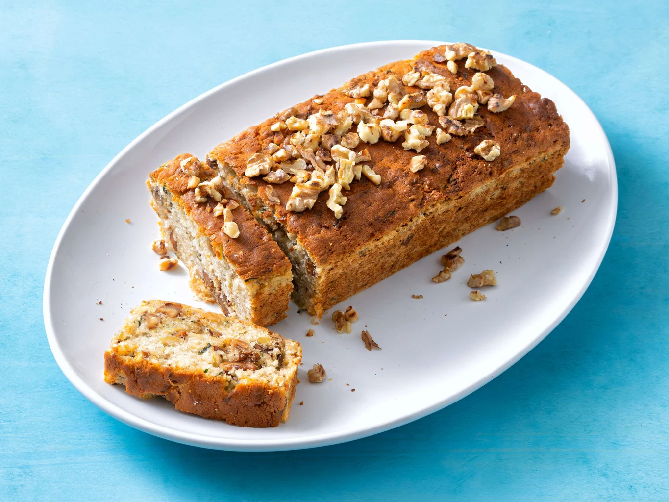 Cake courgettes-pommes-noix