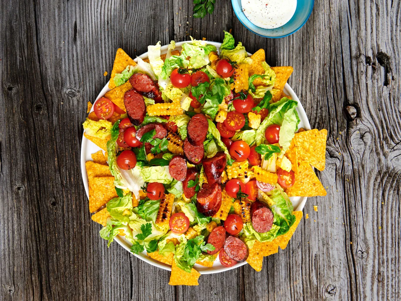 Insalata con chips al chili