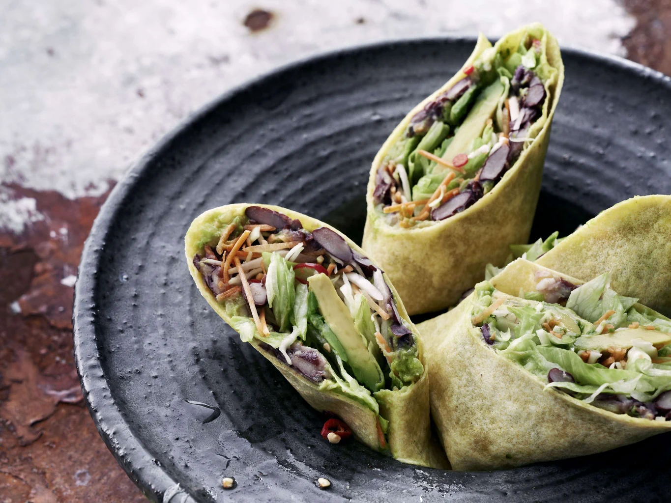 Wrap all’avocado e ai fagioli