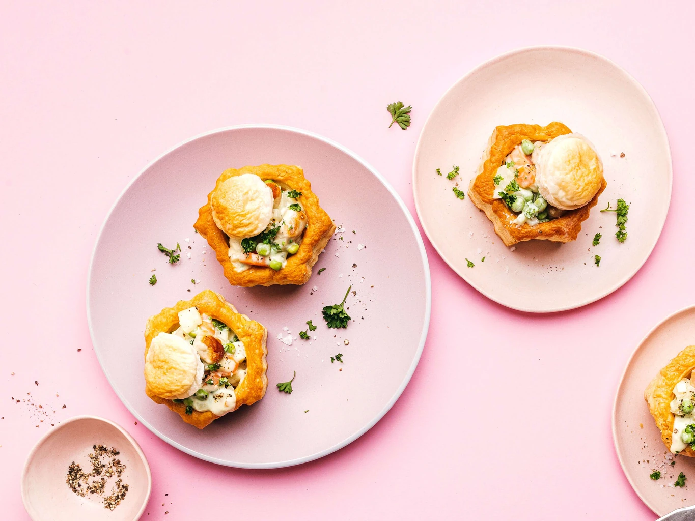 Vol-au-vent aux quenelles avec chou-rave