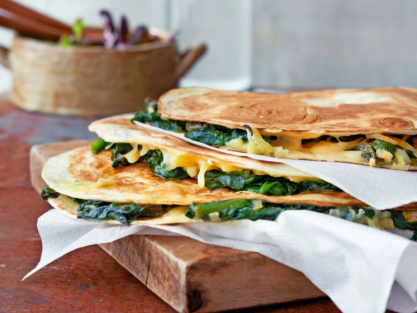 Quesadilla agli spinaci