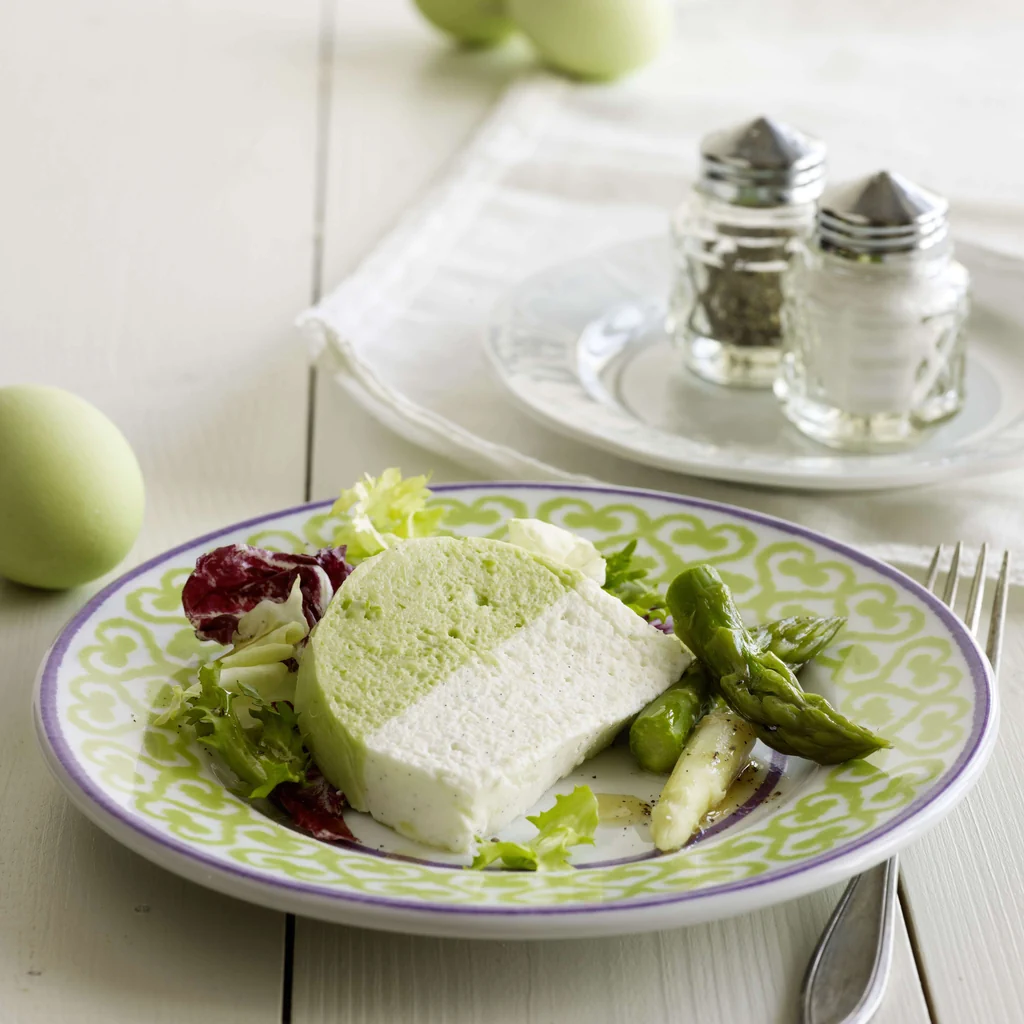 Terrine d’asperges avec vinaigrette au citron vert et sésame