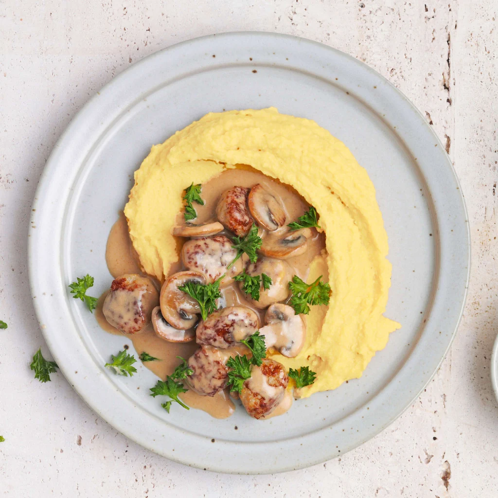 Boulettes de poulet avec champignons