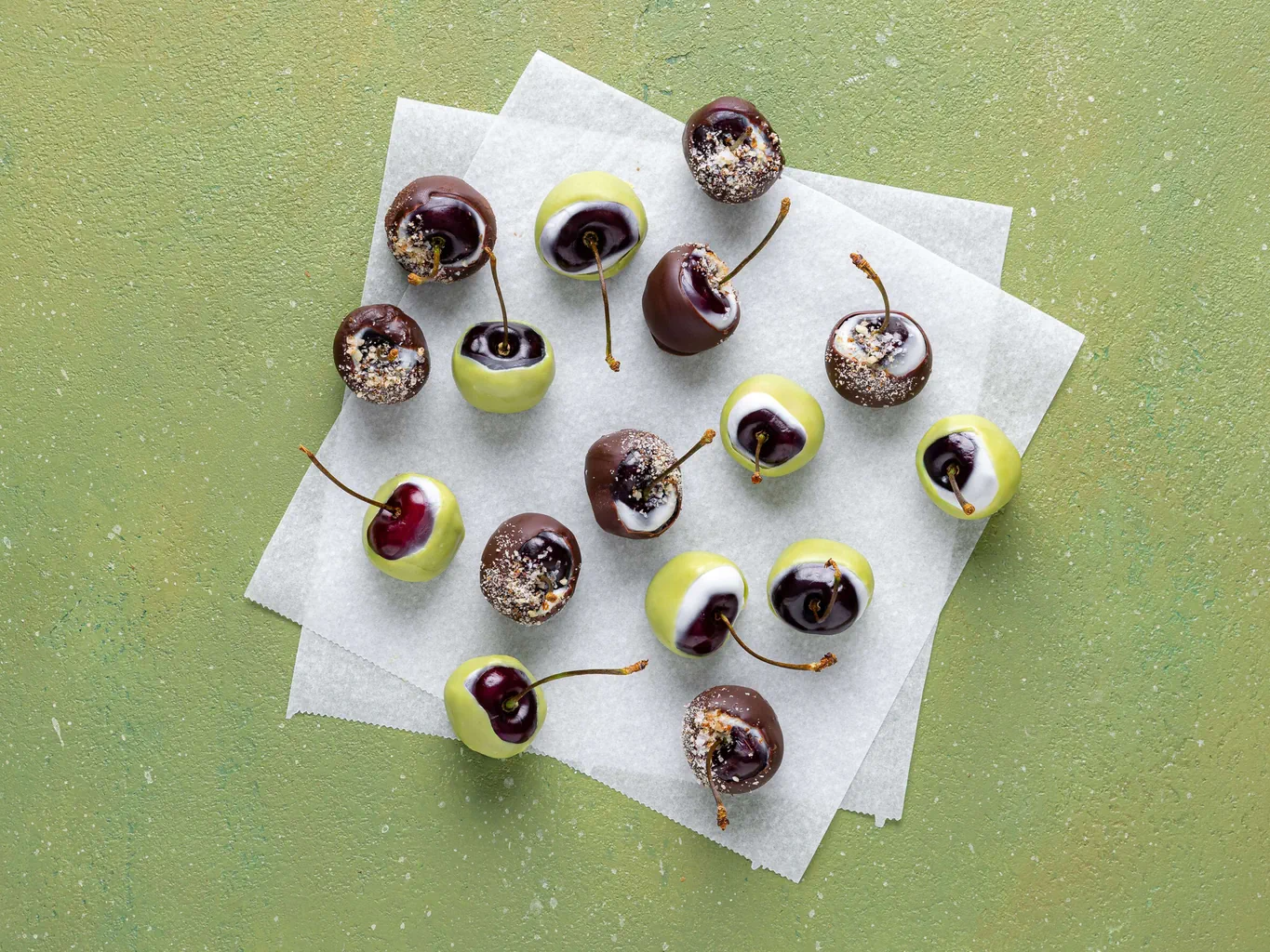 Cerises au yogourt glacé