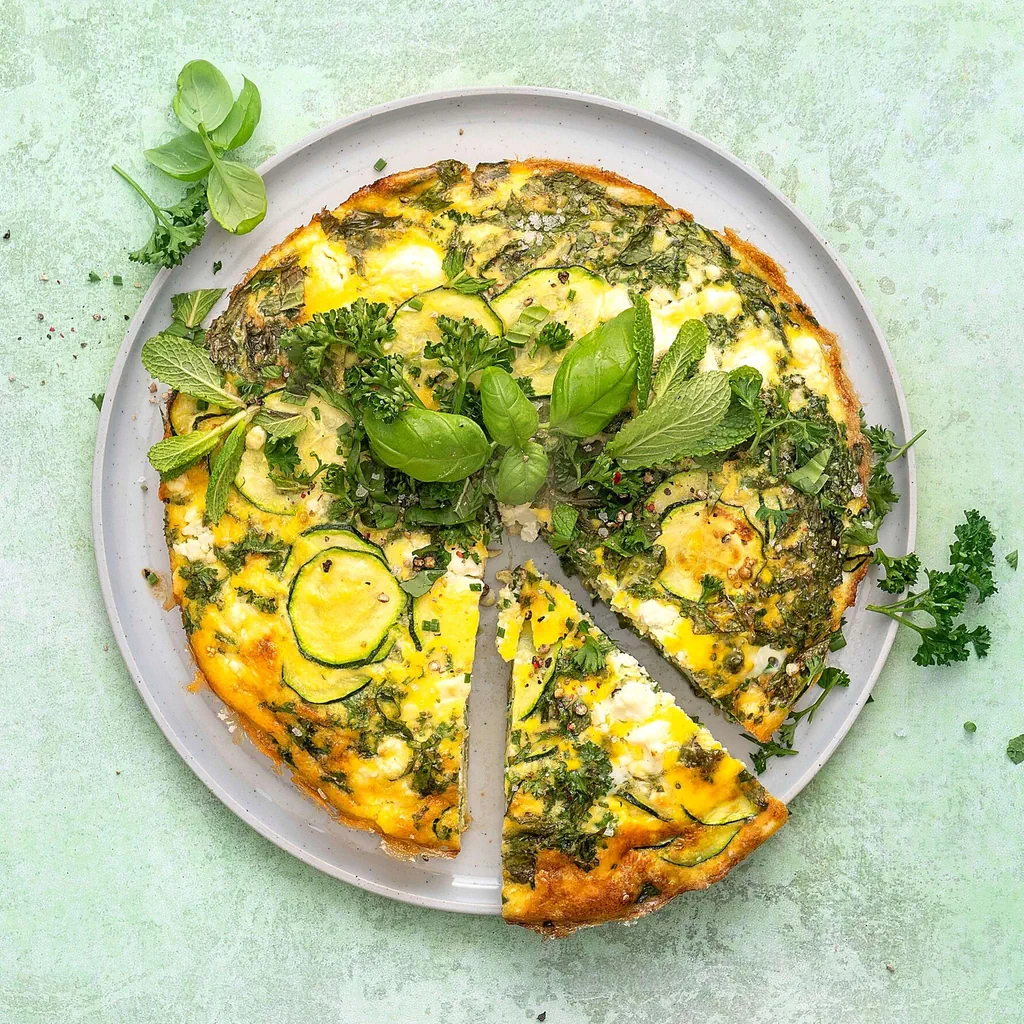 Frittata de courgettes aux fines herbes