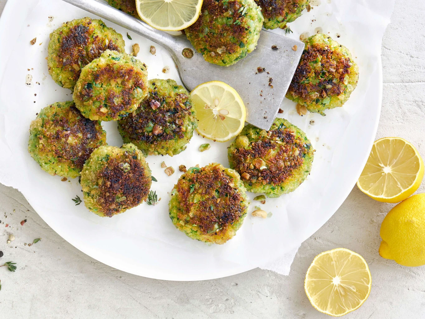 Fisch-Crevetten-Tätschli mit Wasabi-Crunch