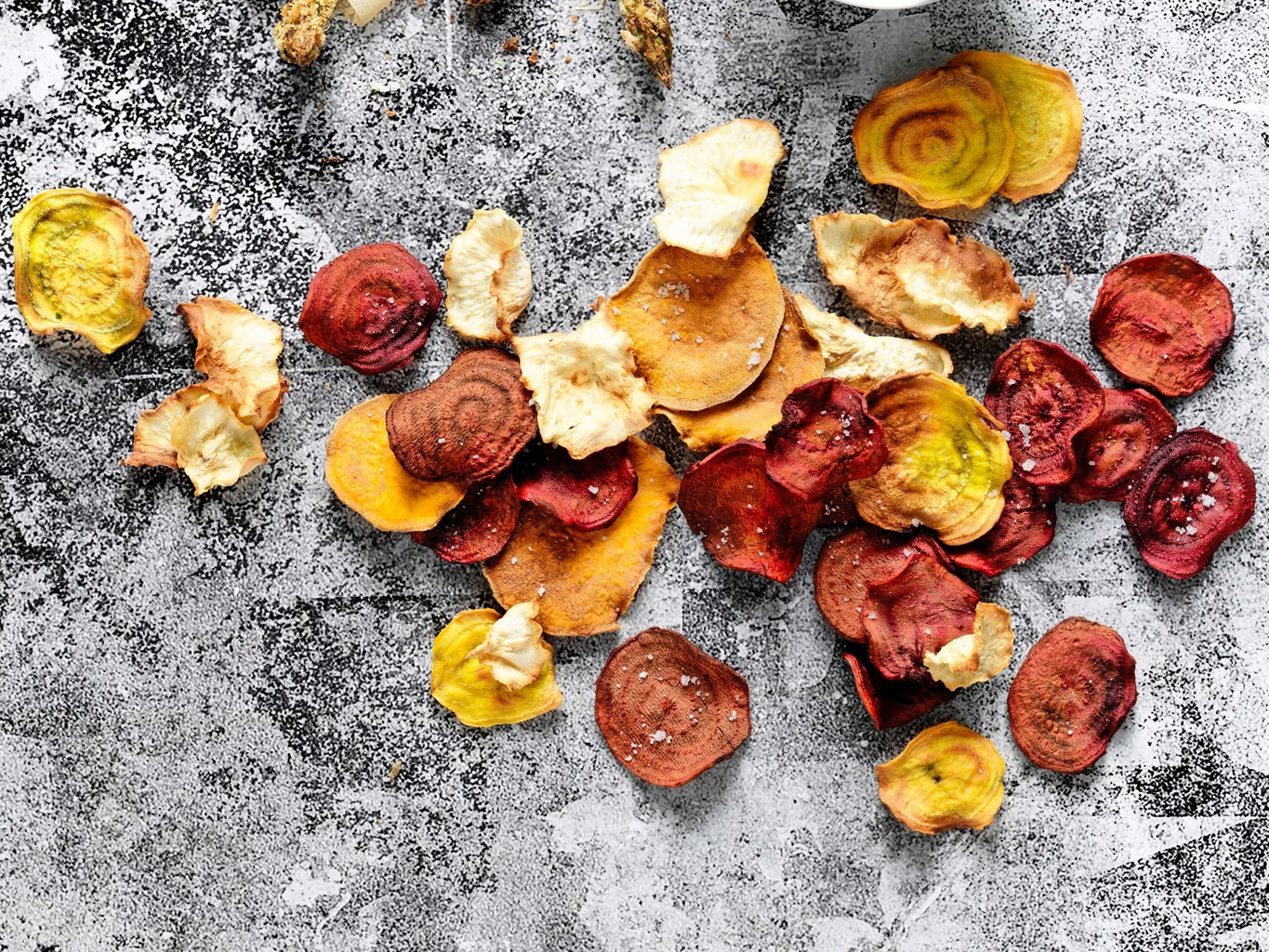 Farbige Gemüsechips