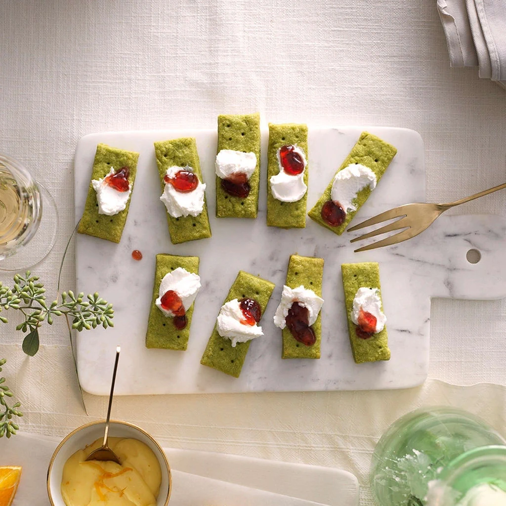 Shortbread alle erbe con formaggio di capra