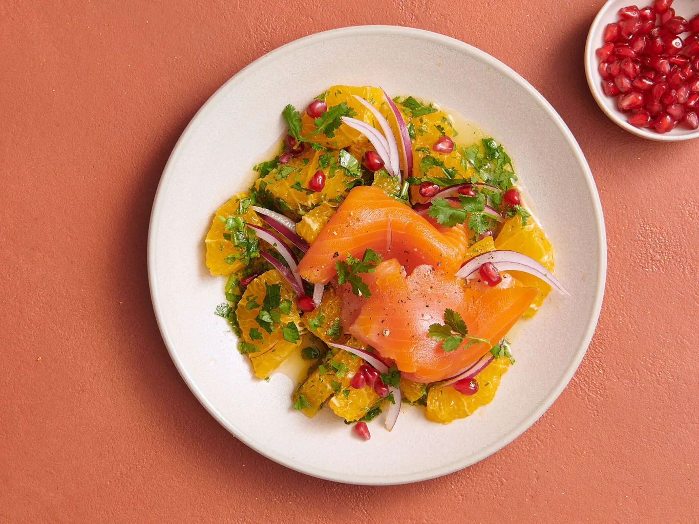 Rauchlachs mit Orangen