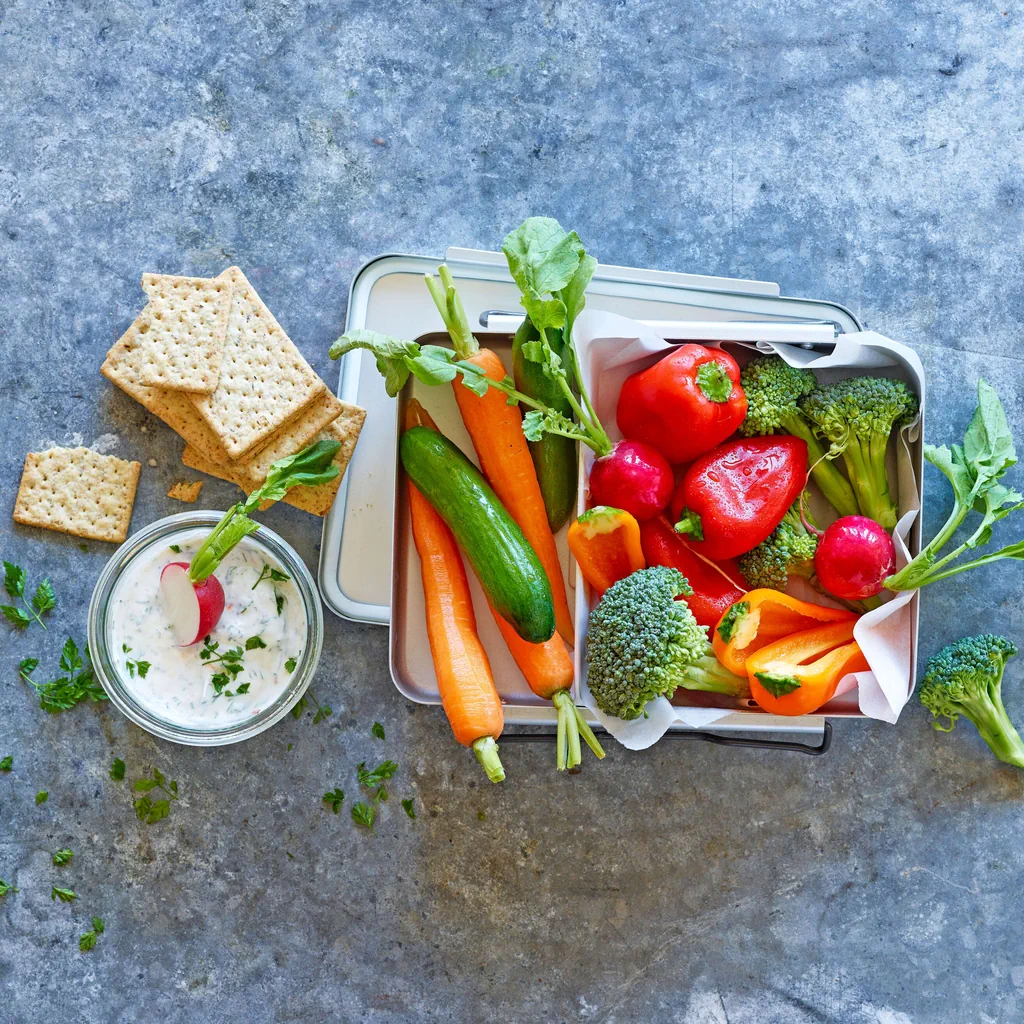 Légumes et dip aux herbes