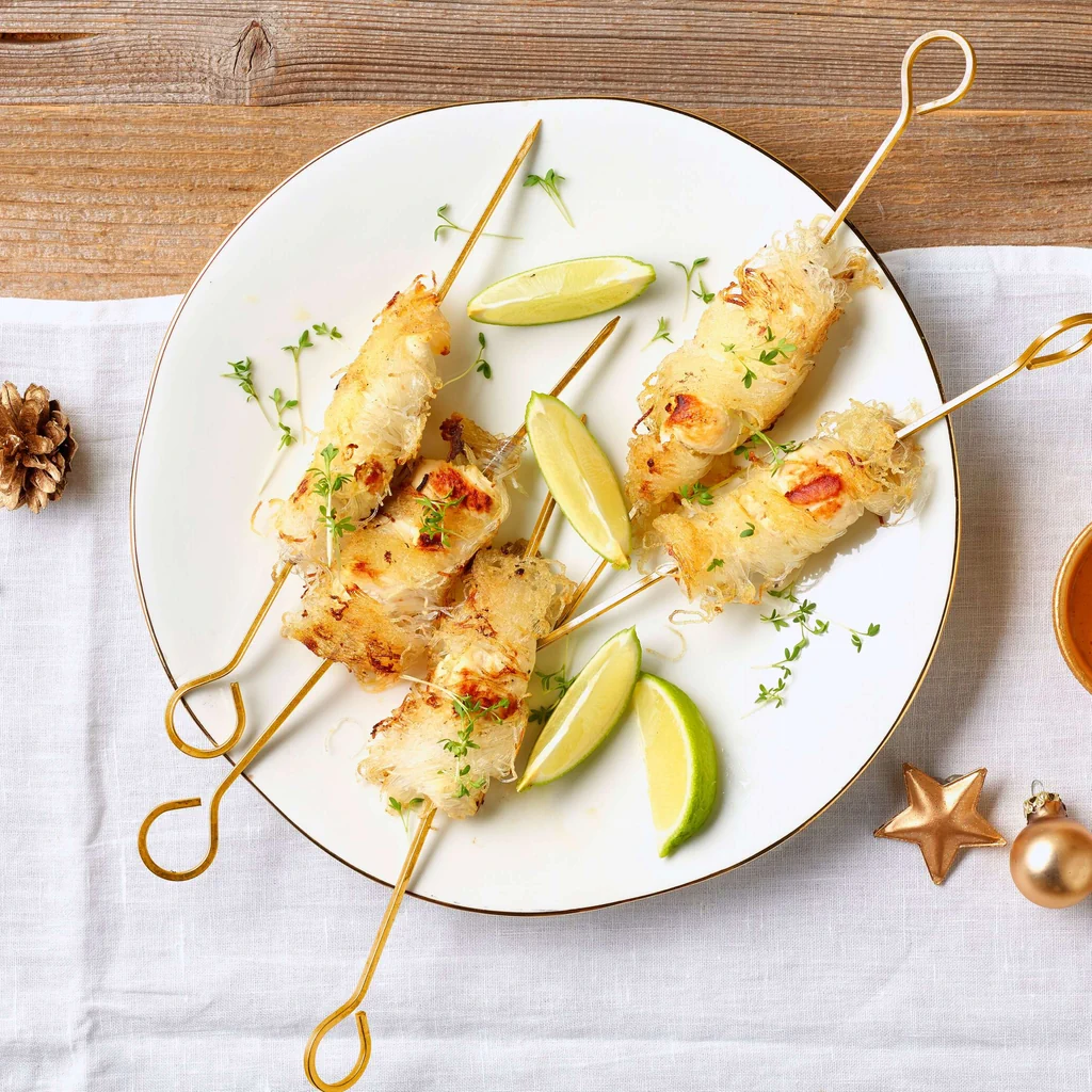 Satay de poulet croustillant
